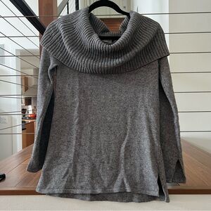 UGG Gray Cowl Neck Sweater with Ribbed Collar